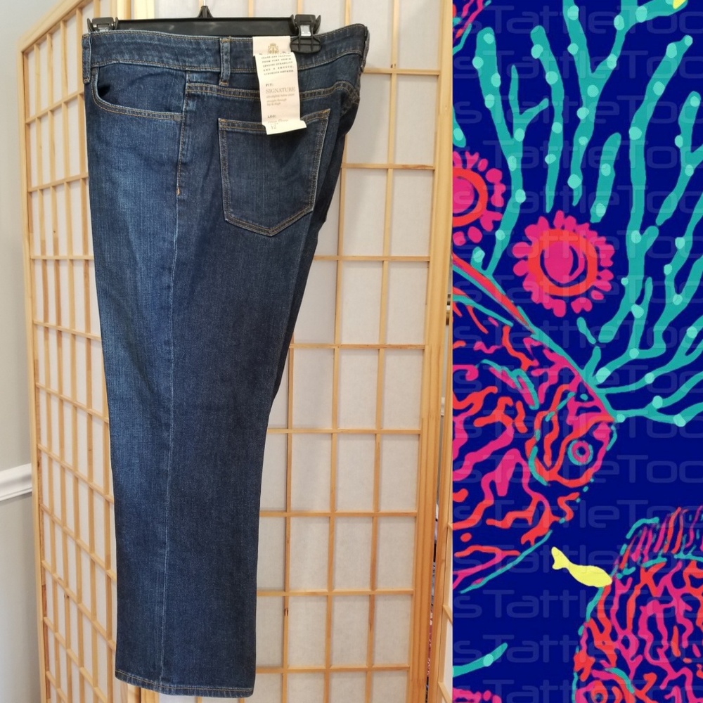 BNWT Talbot's Signature Crop Flare Denim Capris